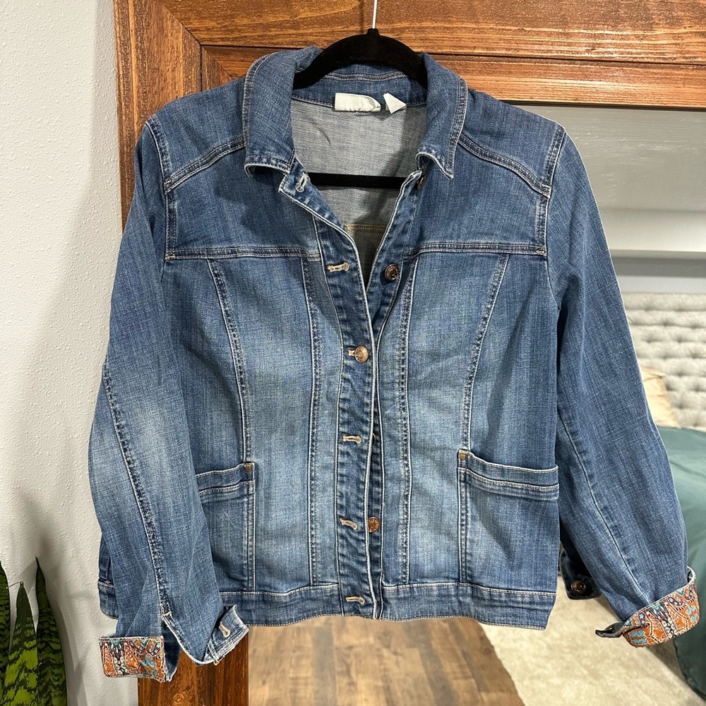Chico’s Paisley Denim jacket